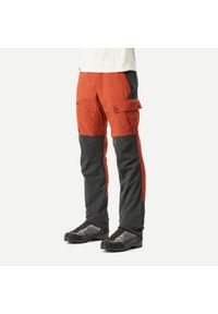 FORCLAZ - Spodnie trekkingowe męskie Forclaz MT500 wytrzymałe. Kolor: brązowy, szary, wielokolorowy. Materiał: tkanina, syntetyk, materiał #1