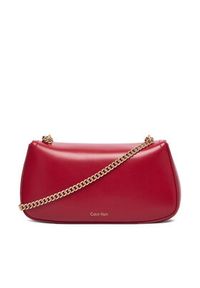 Calvin Klein Torebka Ck Convertible Chain Small Bag LV04F3172G Bordowy. Kolor: czerwony. Materiał: skórzane #2
