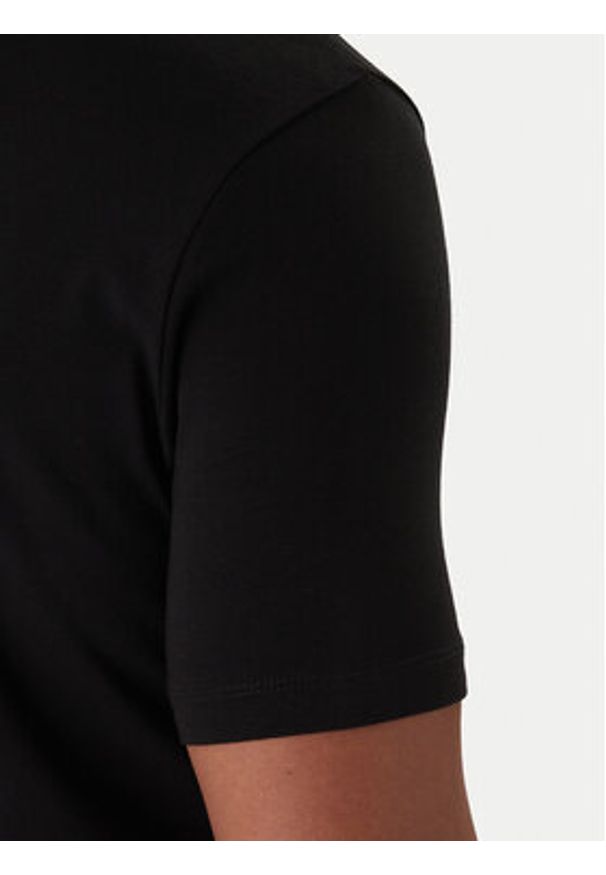 Karl Lagerfeld - KARL LAGERFELD T-Shirt 755035 561235 Czarny Regular Fit. Typ kołnierza: dekolt w karo. Kolor: czarny. Materiał: bawełna