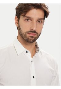 BOSS Koszula H-Hank 50549930 Biały Slim Fit. Kolor: biały. Materiał: bawełna #4
