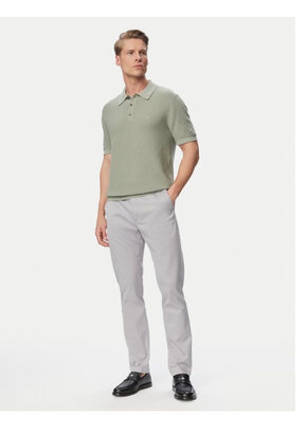 Calvin Klein Polo LV04LG313G Szary Regular Fit. Typ kołnierza: polo. Kolor: szary. Materiał: bawełna