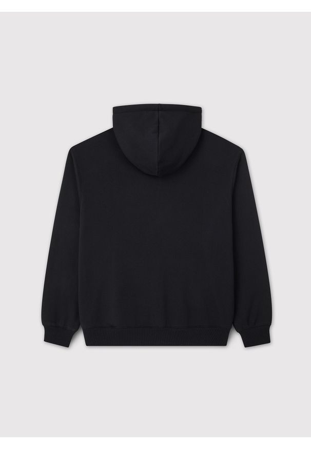 Pako Lorente - PAKO LORENTE - Czarna bluza dresowa z kapturem. Typ kołnierza: kaptur. Kolor: szary, czarny. Materiał: dresówka. Wzór: gładki