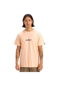 Quiksilver - Koszulka z krótkim rękawem dla Mężczyzn FINELINE Różowy. Kolor: różowy. Materiał: materiał, bawełna. Długość rękawa: krótki rękaw. Długość: krótkie
