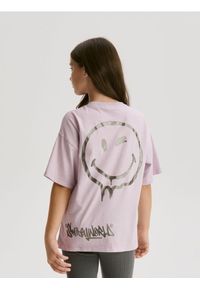 Reserved - T-shirt SmileyWorld® - lawendowy. Kolor: fioletowy. Materiał: bawełna #1
