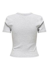 only - ONLY T-Shirt Val 15339774 Szary Slim Fit. Kolor: szary. Materiał: bawełna #4