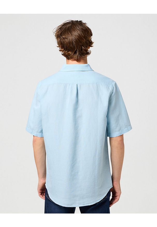 Wrangler - WRANGLER SS 1 PKT SHIRT MĘSKA KOSZULA ELEGANCKA DREAM BLUE 112352188 W5K0012098. Styl: elegancki