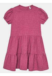 COCCODRILLO - Coccodrillo Sukienka codzienna WC4128201CEK Różowy Regular Fit. Okazja: na co dzień. Kolor: różowy. Materiał: bawełna. Typ sukienki: proste. Styl: casual #1