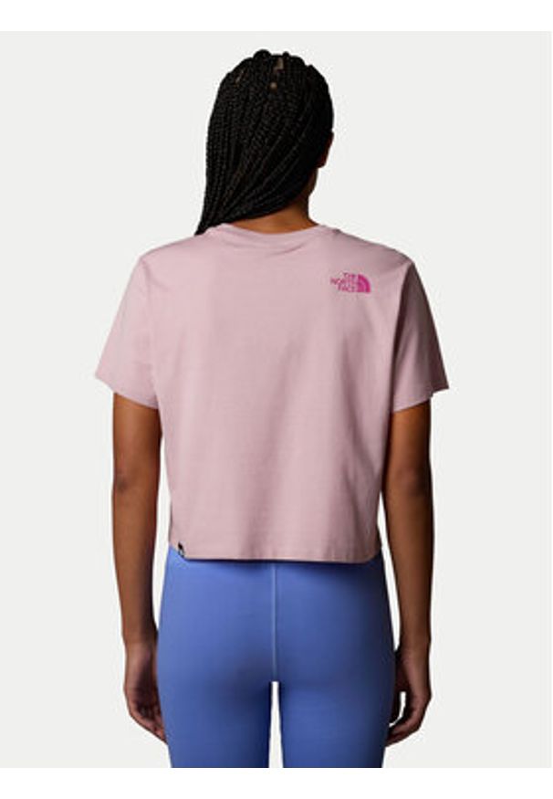 The North Face T-Shirt Easy NF0A8A6H Różowy Loose Fit. Kolor: różowy. Materiał: bawełna