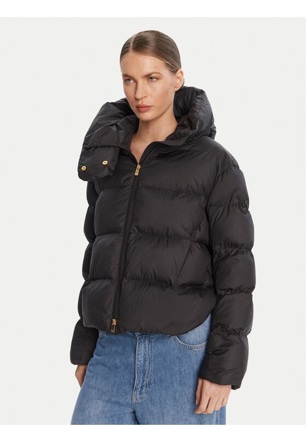 Pinko - PINKO Kurtka puchowa Giza Czarny Regular Fit. Kolor: czarny. Materiał: syntetyk