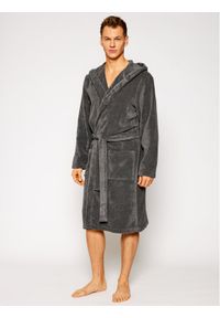 TOMMY HILFIGER - Tommy Hilfiger Szlafrok Icon Hooded Bathrobe 2S87905573 Szary. Kolor: szary. Materiał: bawełna