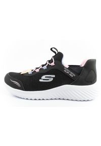skechers - Buty młodzieżowe dziecięce sportowe Skechers Bounder Slip-ins. Okazja: na spacer, na uczelnię, na co dzień. Kolor: czarny, wielokolorowy. Model: Skechers Sport. Sport: turystyka piesza
