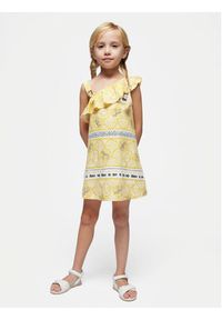 Mayoral Sukienka letnia 3951 Żółty Regular Fit. Kolor: żółty. Materiał: bawełna. Sezon: lato #4