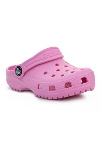 Klapki Crocs Classic Kids Clog T 206990-6SW różowe. Kolor: różowy. Materiał: materiał, syntetyk. Sezon: lato. Styl: klasyczny #1