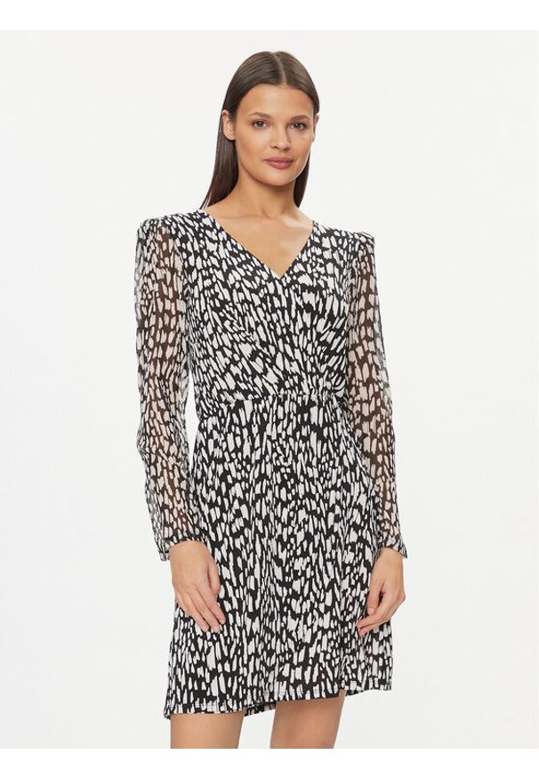 Morgan Sukienka codzienna 241-RLUISA Czarny Regular Fit. Okazja: na co dzień. Kolor: czarny. Materiał: syntetyk. Typ sukienki: proste. Styl: casual