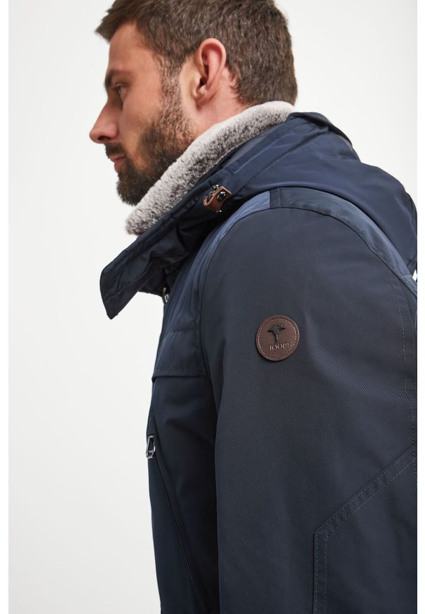 Joop! Collection - Parka Orato JOOP! COLLECTION. Typ kołnierza: kaptur. Materiał: futro. Wzór: aplikacja. Sezon: zima