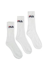 Uniseks Fila Crew Skarpetki Tenisowe - 3-Pak Rozmiar 43-46 Białe. Kolor: biały. Sport: tenis