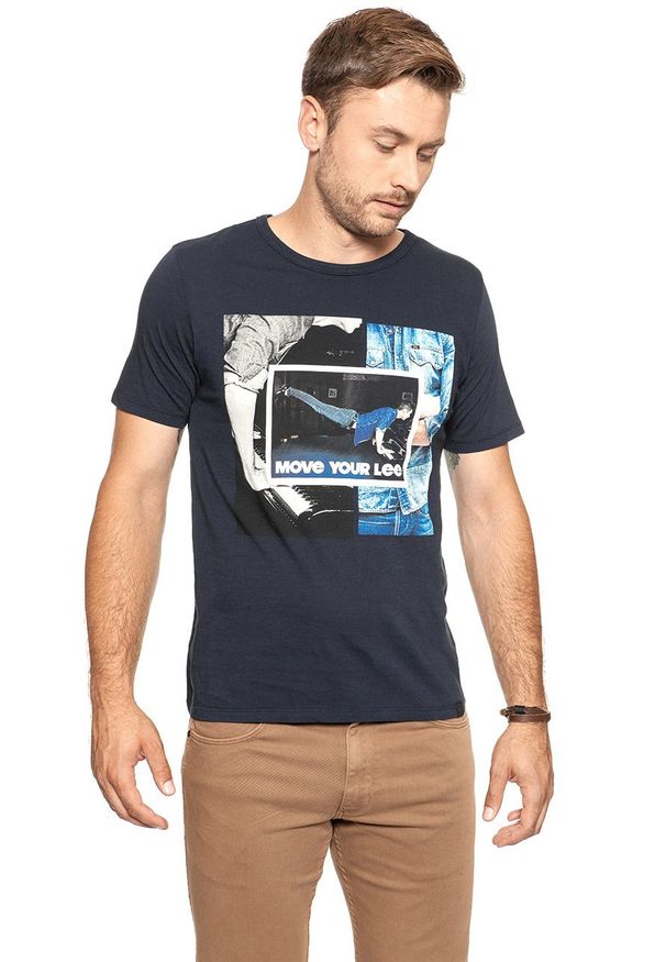 Lee - LEE T SHIRT PHOTO TEE NIGHT SKY L60QEPSJ. Wzór: nadruk. Styl: klasyczny