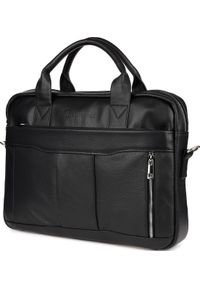 Torba Beltimore Skórzana torba na laptop duża męska pojemna premium Beltimore czarna J13. Kolor: czarny. Materiał: skóra #1