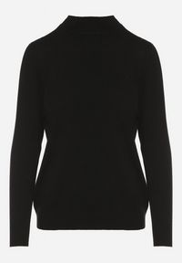 Born2be - Czarny Gładki Sweter z Półgolfem w Stylu Casual Unallia. Okazja: na co dzień. Kolor: czarny. Materiał: jeans. Długość rękawa: długi rękaw. Długość: długie. Wzór: gładki. Styl: casual #7