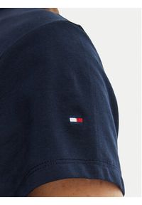 TOMMY HILFIGER - Tommy Hilfiger T-Shirt WW0WW48710 Granatowy Slim Fit. Kolor: niebieski. Materiał: bawełna #4