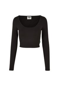 Damska koszulka crop top z długim rękawem Urban Classics Organic. Kolor: czarny. Długość rękawa: długi rękaw. Długość: długie #1
