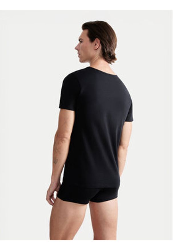 Sloggi Podkoszulek 10222373 Czarny Slim Fit. Kolor: czarny. Materiał: bawełna