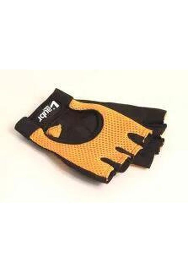 FIVE GLOVES - Rękawiczki fitness Laubr Sport pomarańczowe. Kolor: czarny, niebieski, wielokolorowy, pomarańczowy. Materiał: dzianina, skóra, poliester. Styl: sportowy. Sport: fitness