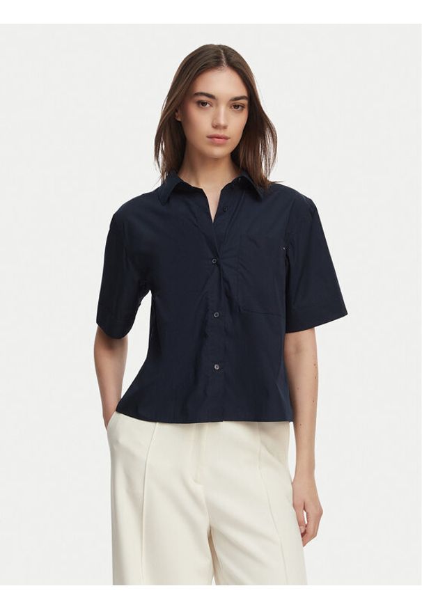 TOMMY HILFIGER - Tommy Hilfiger Koszula WW0WW48899 Granatowy Relaxed Fit. Kolor: niebieski. Materiał: bawełna