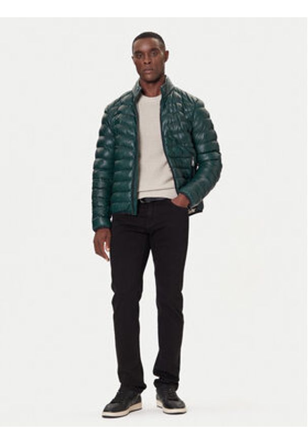 Milestone Kurtka skórzana MSHendrik 531040 60710 Zielony Regular Fit. Kolor: zielony. Materiał: skóra