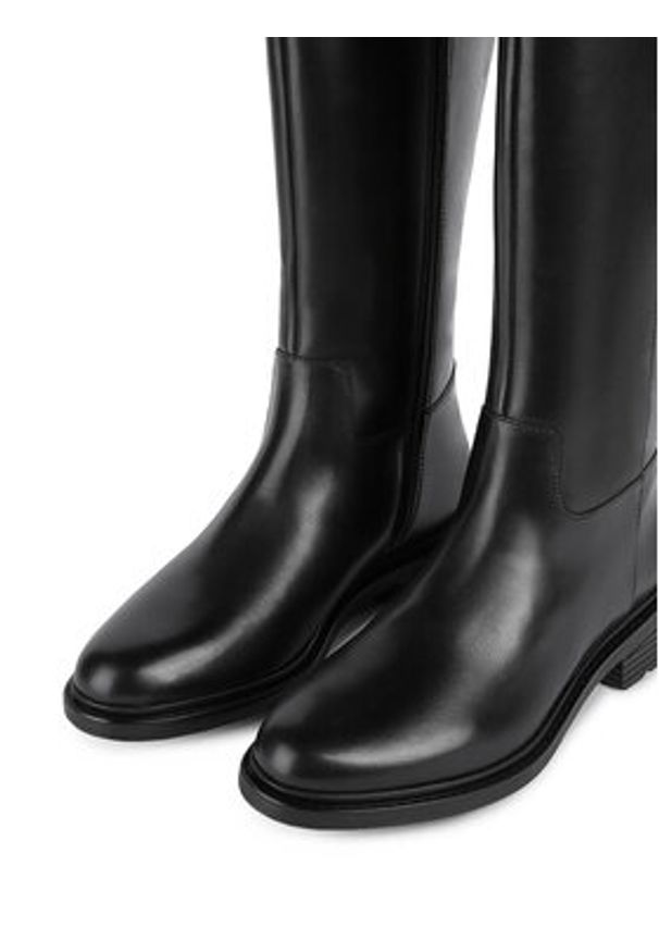 Geox Oficerki D Walk Pleasure D46TGD 00043 C9999 Czarny. Kolor: czarny. Materiał: skóra