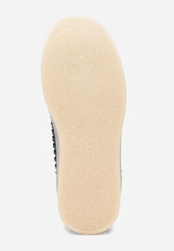 Born2be - Czarne Sneakersy na Grubej Podeszwie Ozdobione Cyrkoniami Orinrya. Okazja: na co dzień. Kolor: czarny. Materiał: jeans. Wzór: aplikacja