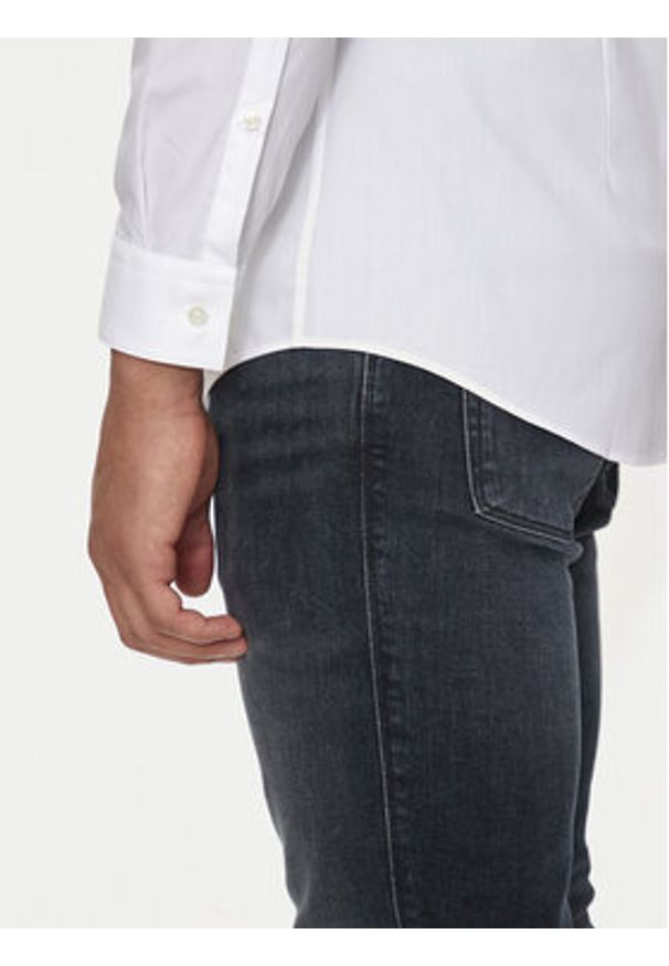 Hugo Koszula Kaleb 50519834 Biały Slim Fit. Kolor: biały. Materiał: bawełna