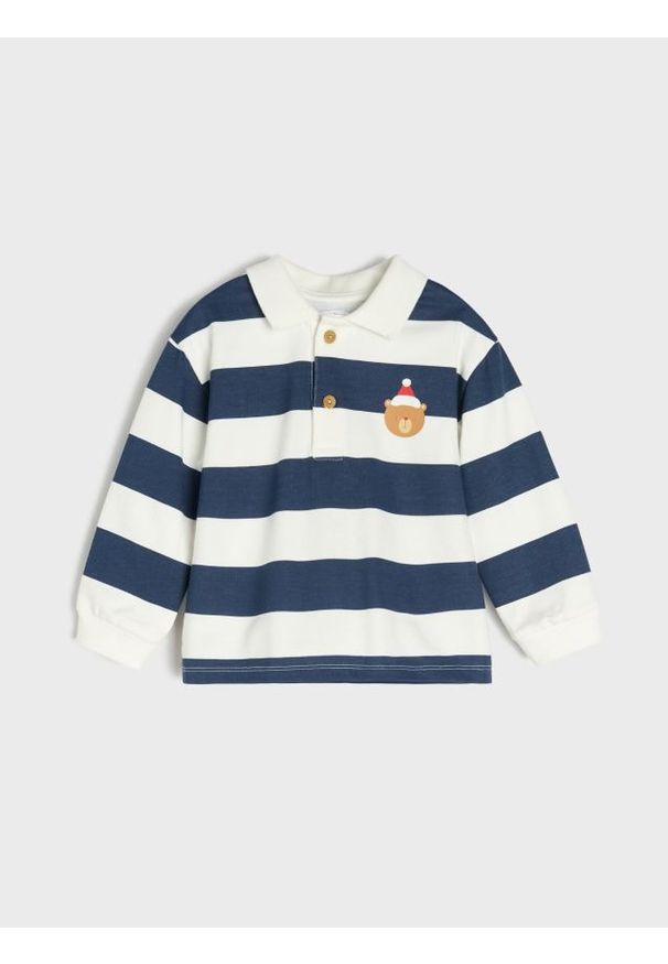 Sinsay - Koszulka z długimi rękawami - kremowy. Kolor: kremowy. Długość rękawa: długi rękaw. Długość: długie