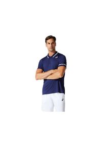 Koszulka sportowa męska Asics Court Polo Shirt. Typ kołnierza: polo. Kolor: niebieski