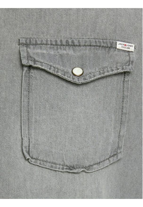 Jack & Jones - Jack&Jones Koszula Sheridan 12138115 Szary Slim Fit. Kolor: szary. Materiał: bawełna