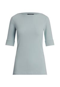 Lauren Ralph Lauren - LAUREN RALPH LAUREN Bluzka 200654963187 Błękitny Slim Fit. Kolor: niebieski. Materiał: bawełna #4