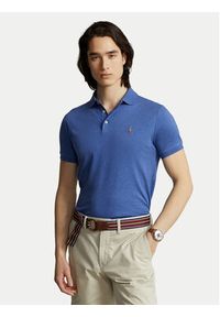 Polo Ralph Lauren Polo 710713130008 Niebieski Custom Slim Fit. Typ kołnierza: polo. Kolor: niebieski. Materiał: bawełna