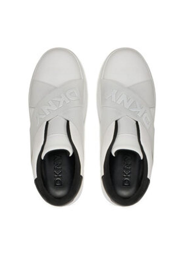 DKNY Sneakersy Jaye K4467549 Biały. Kolor: biały. Materiał: skóra