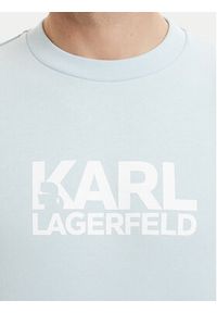 Karl Lagerfeld - KARL LAGERFELD Bluza 705780 563917 Niebieski jasny Regular Fit. Typ kołnierza: dekolt w karo. Kolor: niebieski. Materiał: bawełna #5