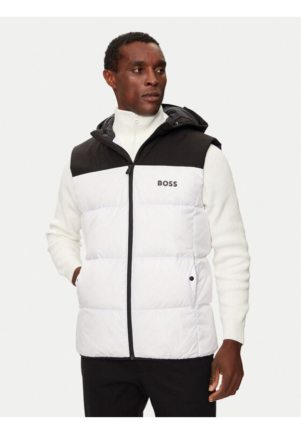 BOSS Bezrękawnik V_Hamar 2 50522646 Biały Regular Fit. Kolor: biały. Materiał: syntetyk. Długość rękawa: bez rękawów