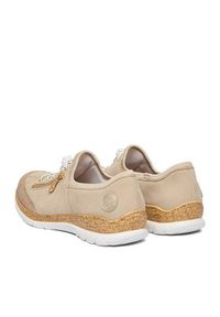 Rieker Sneakersy CEO-N42F1-60 Beżowy. Kolor: beżowy. Materiał: zamsz, skóra #3