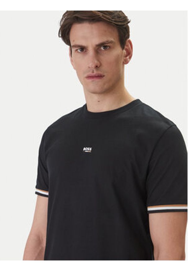 BOSS T-Shirt Iconic 50557198 Czarny Regular Fit. Kolor: czarny. Materiał: bawełna
