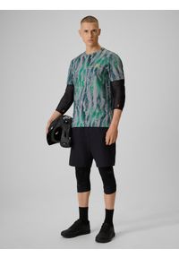 4f - 4F Koszulka kolarska męska - zielona M. Kolor: zielony. Materiał: dzianina, materiał, włókno. Sport: kolarstwo #2