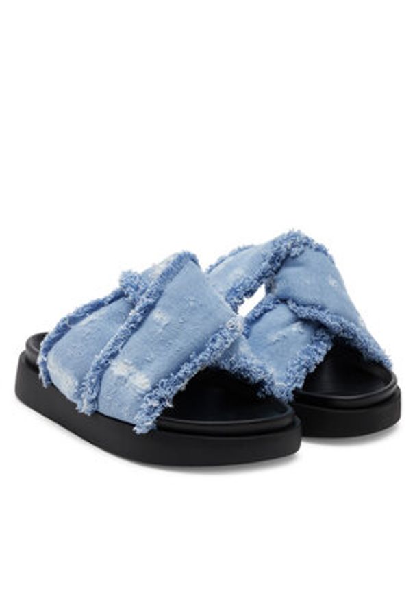 Inuikii Klapki Soft Crossed Jeans 70104-142 Błękitny. Kolor: niebieski. Materiał: materiał
