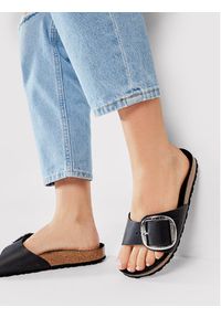 Birkenstock Klapki Madrid Big Buckle 1006523 Czarny. Kolor: czarny. Materiał: nubuk, skóra #7