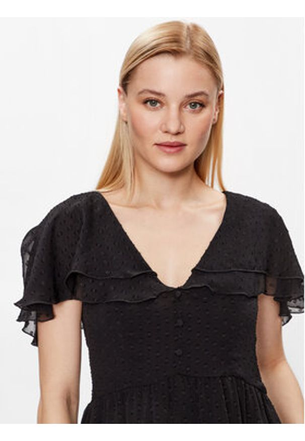 NAF NAF Bluzka Halbala XENC40 Czarny Regular Fit. Kolor: czarny. Materiał: syntetyk