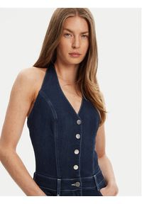 Guess Kombinezon W5YD57 D0782 Granatowy Regular Fit. Kolor: niebieski. Materiał: syntetyk