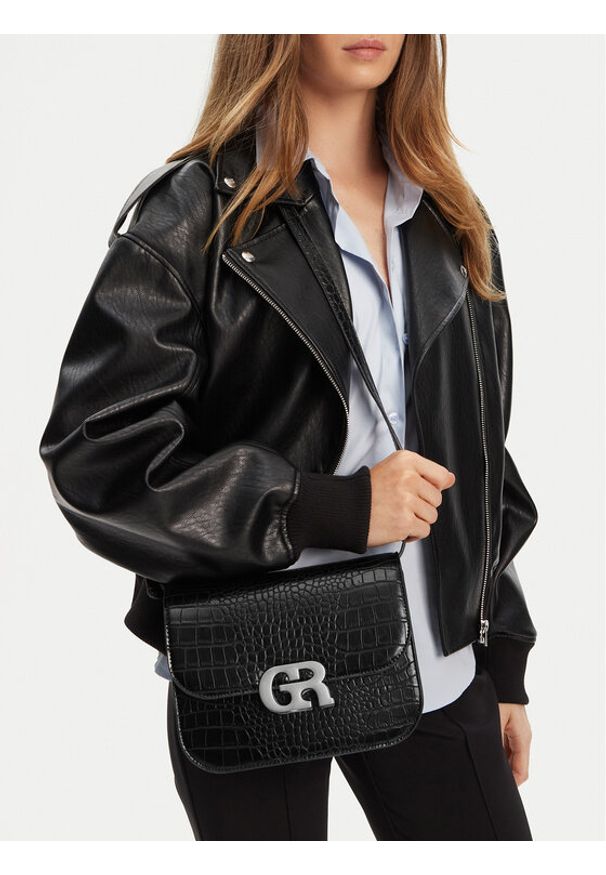 Gino Rossi Torebka CEO-LINA-KQ44-CROCCO Czarny. Kolor: czarny
