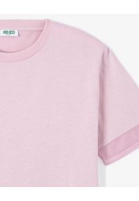 Kenzo - KENZO - Różowa sukienka z logo. Kolor: różowy, wielokolorowy, fioletowy. Materiał: materiał. Typ sukienki: sportowe. Styl: klasyczny, sportowy #7