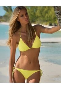 Melissa Odabash - MELISSA ODABASH - Żółty top od bikini Cancun Lemon. Kolor: żółty. Materiał: nylon